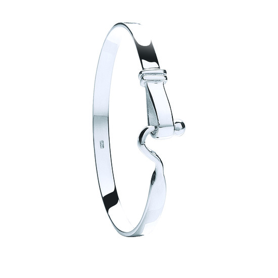 Sterling Silver Baby Hook Bangle 8.7g