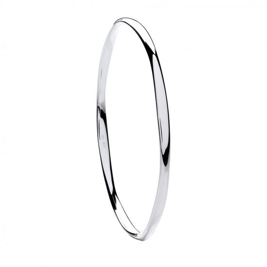 Sterling Silver Faceted Ladies Bangle 11.0g
