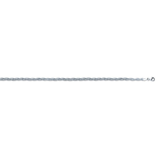 Sterling Silver Braided 7" Chain Bracelet, 2.9g