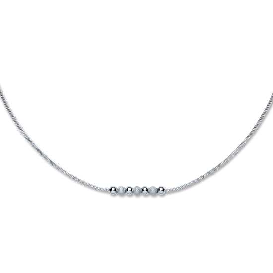 Sterling Silver Mesh & Beads Bracelet 4.8g