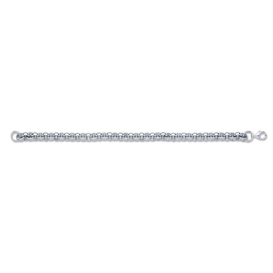 Sterling Silver CZ Round Link Belcher Chain
