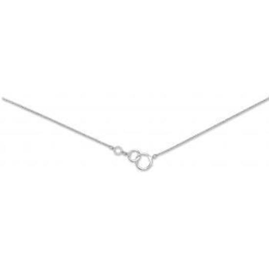 Sterling Silver Inter Locking Cirle Link Chain Necklace 4.6g