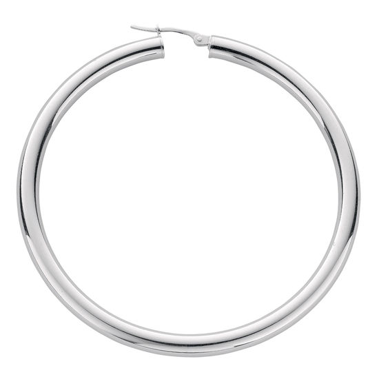 Extra Thick Silver Hoops, XL
