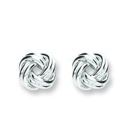 Sterling Silver Knot Stud Earrings 1.4g