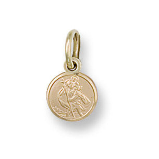 St. Christopher 9ct Gold Medallion, XXXS