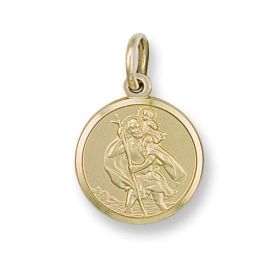 St. Christopher 9ct Gold Medallion, L