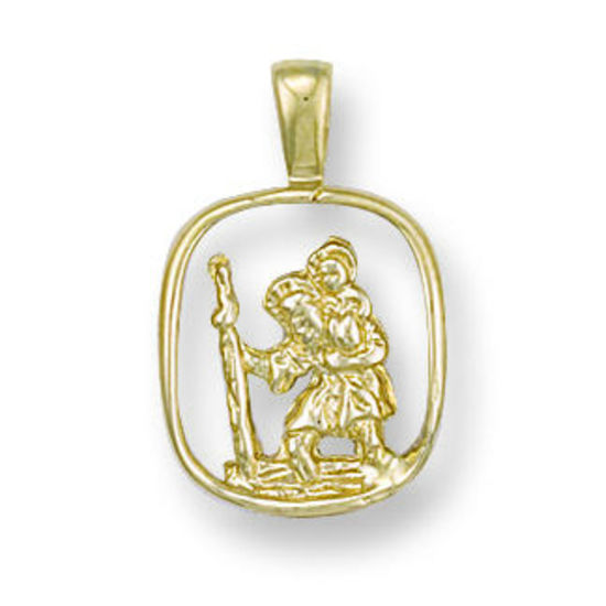Open St. Christopher 9ct Gold Medallion, S
