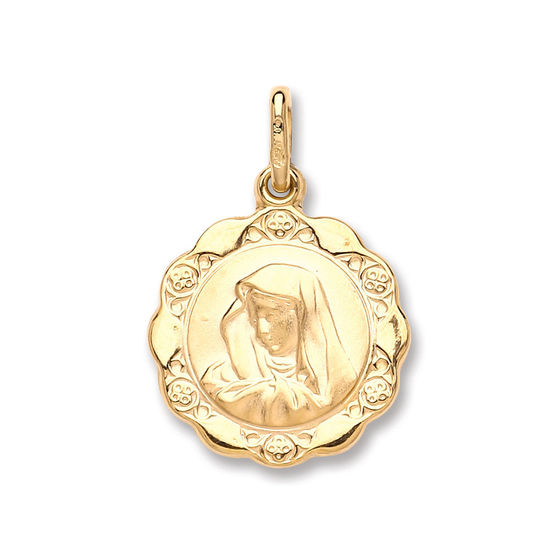 Madonna with Child 9ct Gold Medallion