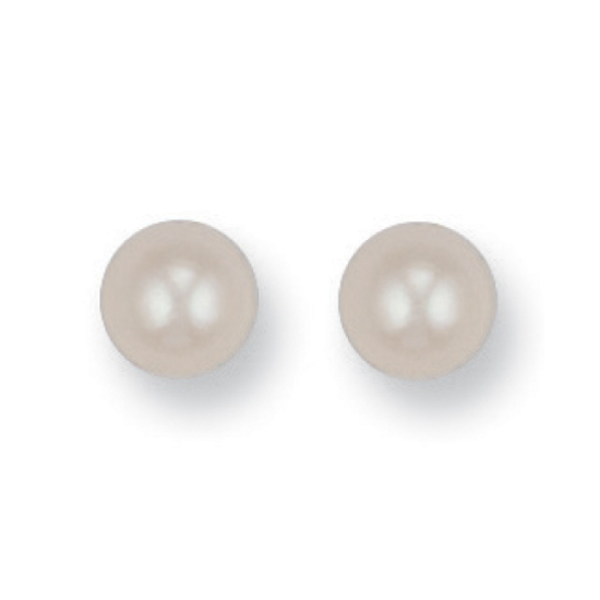 9ct Yellow Gold 7mm Cultured Pearl Stud Earrings