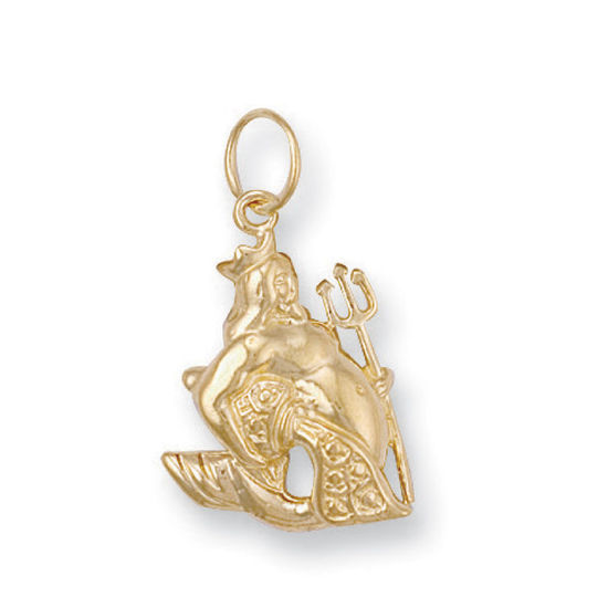 Aquarius Zodiac 9ct Gold Pendant